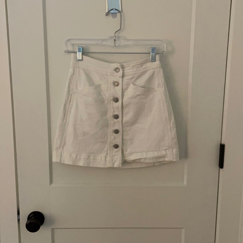 white jean skirt
